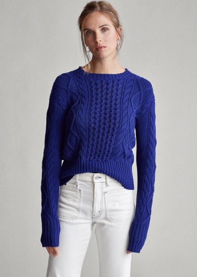 Women's Polo Ralph Lauren Cable-Knit Cotton Sweater | 672094KFP